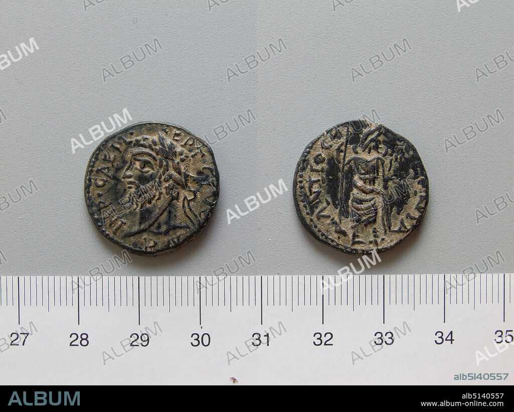 Ruler: Septimius Severus, Emperor of Rome, A.D. 146211, ruled 193211, Ruler: Caracalla, Roman Emperor, A.D. 188217, ruled A.D. 198217, Mint: Antiochia, Coin of Septimius Severus, Emperor of Rome; Caracalla, Roman Emperor from Antiochia, A.D. 193211, Copper, 5.75 g, 7:00, 22.5 mm, Made in Antiochia, Greek, 2nd3rd century A.D., Numismatics.