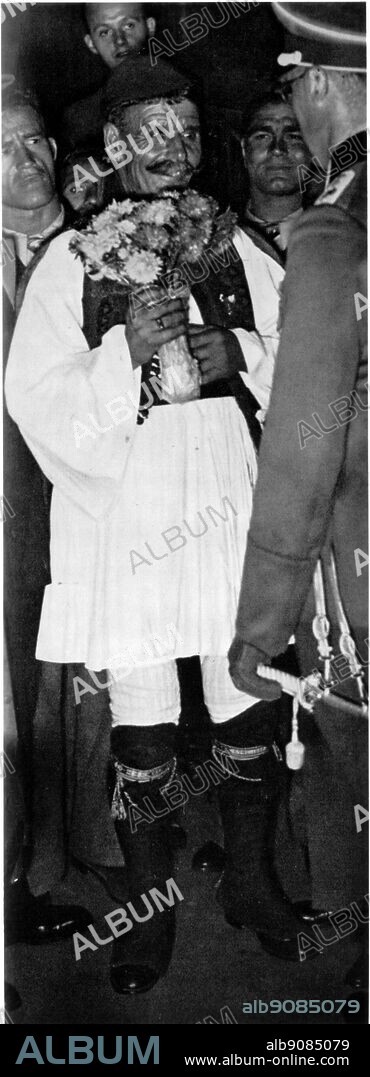 Spyridon Louis (Greece) winner of the marathon 1896 at the Olympic Games Berlin 1936.