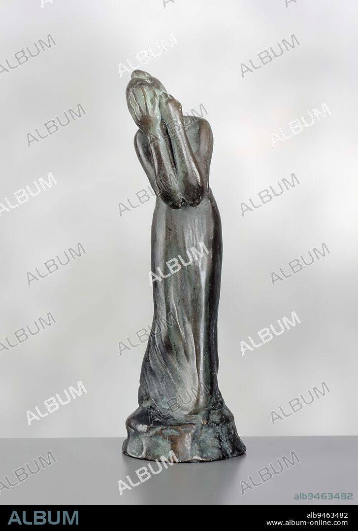 Ville Vallgren, 15.12.1855, Porvoo, 13.10.1940, Helsinki, La pleureuse (The Weeper), 1899, 16.5 × 5 × 5 cm, metal, bronze.