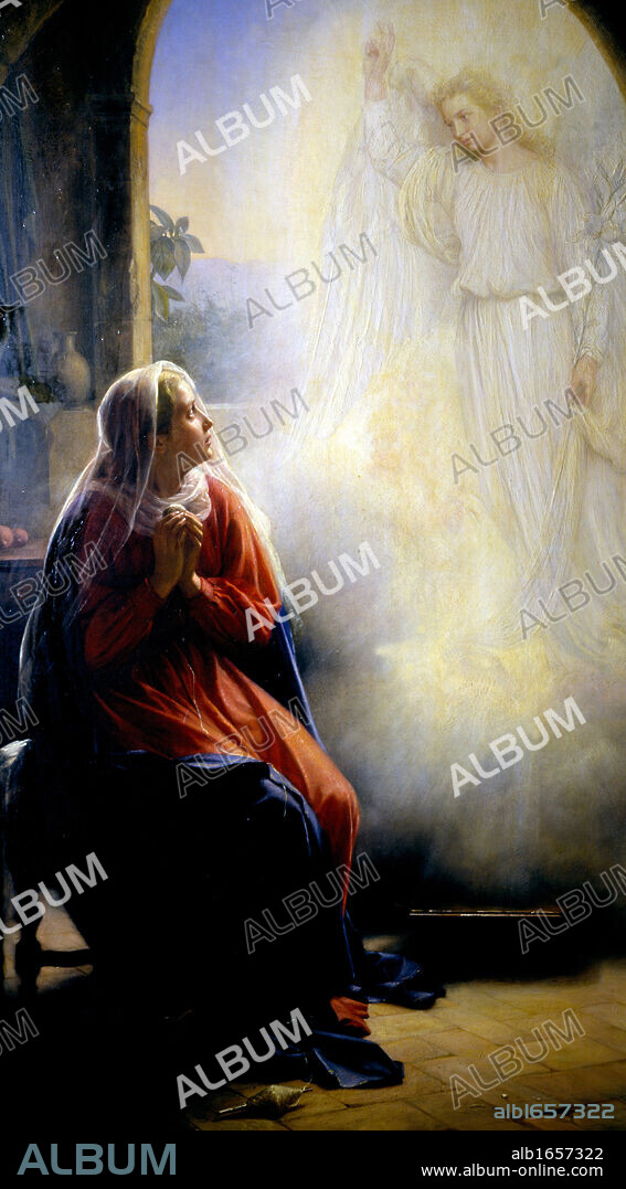 Carl Heinrich Bloch (1834-1890)Danish painter 'Mary and the Angel' (The Annunciation).