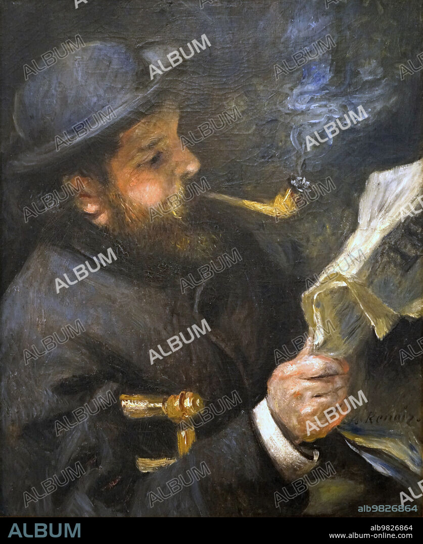 PIERRE AUGUSTE RENOIR. Claude Monet lisant.