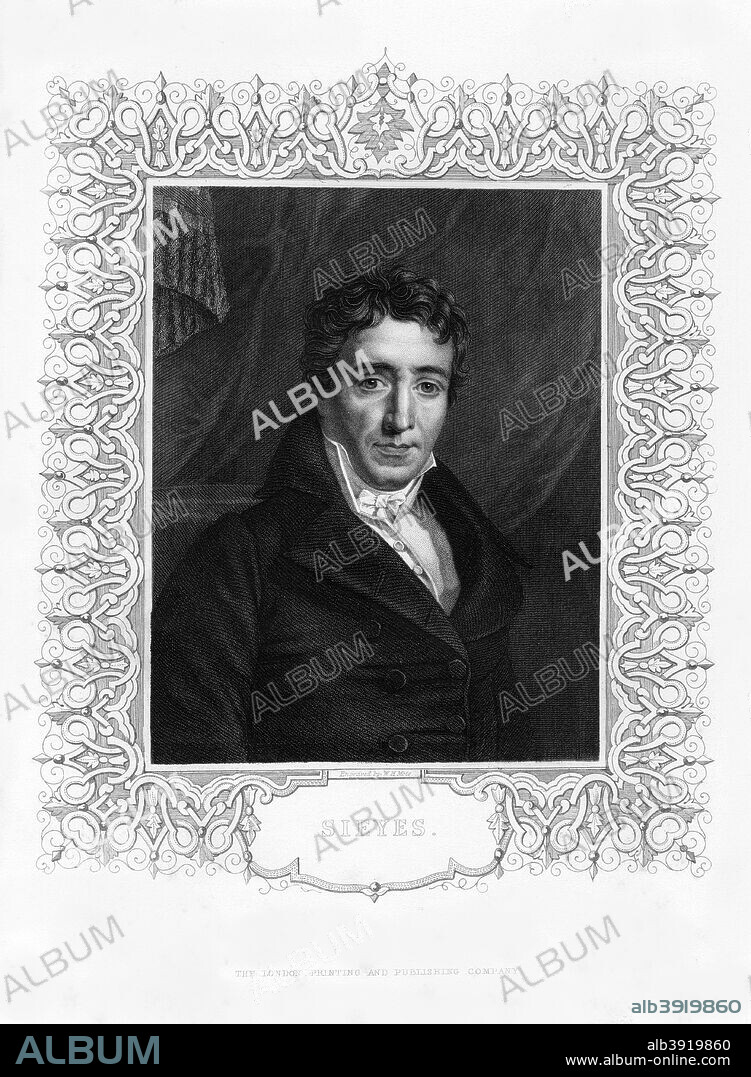 Emmanuel Joseph Sieyes, French clergyman and statesman, 19th century. Sieyes (1748-1836) was one of the chief theorists of the French Revolution. His  pamphlet, What Is the Third Estate? (1788), became the manifesto of the Revolution. In 1799, Sieyes instigated the coup d'etat of 18 Brumaire which brought Napoleon to power.
