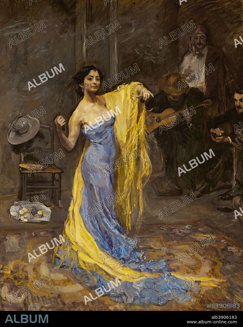 MAX SLEVOGT. Portrait of the Dancer Marietta di Rigardo. Date/Period: 1904. Painting. Height: 2,290 mm (90.15 in); Width: 1,800 mm (70.86 in).