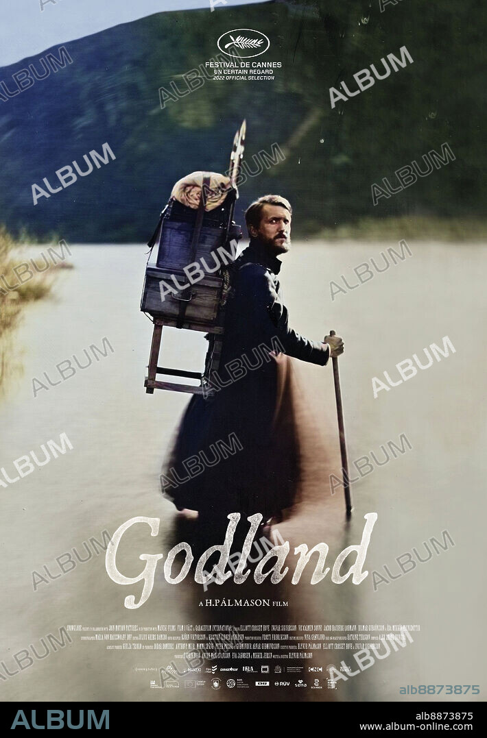Poster of GODLAND, 2022 (VANSKABTE LAND), directed by HLYNUR PALMASON. Copyright SNOWGLOBE FILMS.