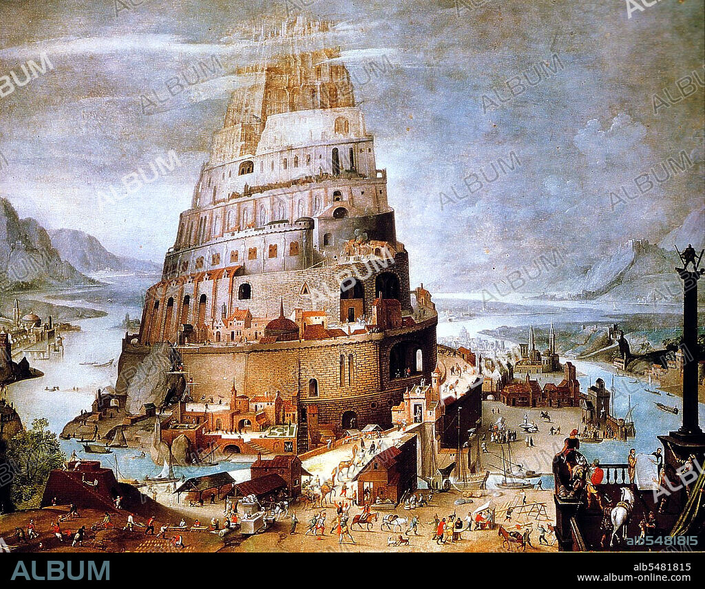 The Tower of Babel, according to the Book of Genesis, was an enormous tower built in the plain of Shinar. According to the biblical account, a united humanity of the generations following the Great Flood, speaking a single language and migrating from the east, came to the land of Shinar, where they resolved to build a city with a tower 'with its top in the heavens..lest we be scattered abroad upon the face of the Earth'. God came down to see what they did and said: 'They are one people and have one language, and nothing will be withholden from them which they purpose to do'. So God said, 'Come, let us go down and confound their speech'. And so God scattered them upon the face of the Earth, and confused their languages, and they left off building the city, which was called Babel 'because God there confounded the language of all the Earth'.(Genesis 11:5-8). The Tower of Babel has often been associated with known structures, notably the Etemenanki, a ziggurat dedicated to Marduk by Nabopolassar (c. 610 BC). The Great Ziggurat of Babylon base was square (not round), 91 metres (300 ft) in height, but demolished by Alexander the Great. A Sumerian story with some similar elements is preserved in Enmerkar and the Lord of Aratta.