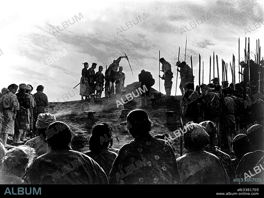 LOS SIETE SAMURÁIS, 1954 (SHICHININ NO SAMURAI), dirigida por AKIRA KUROSAWA. Copyright TOHO.