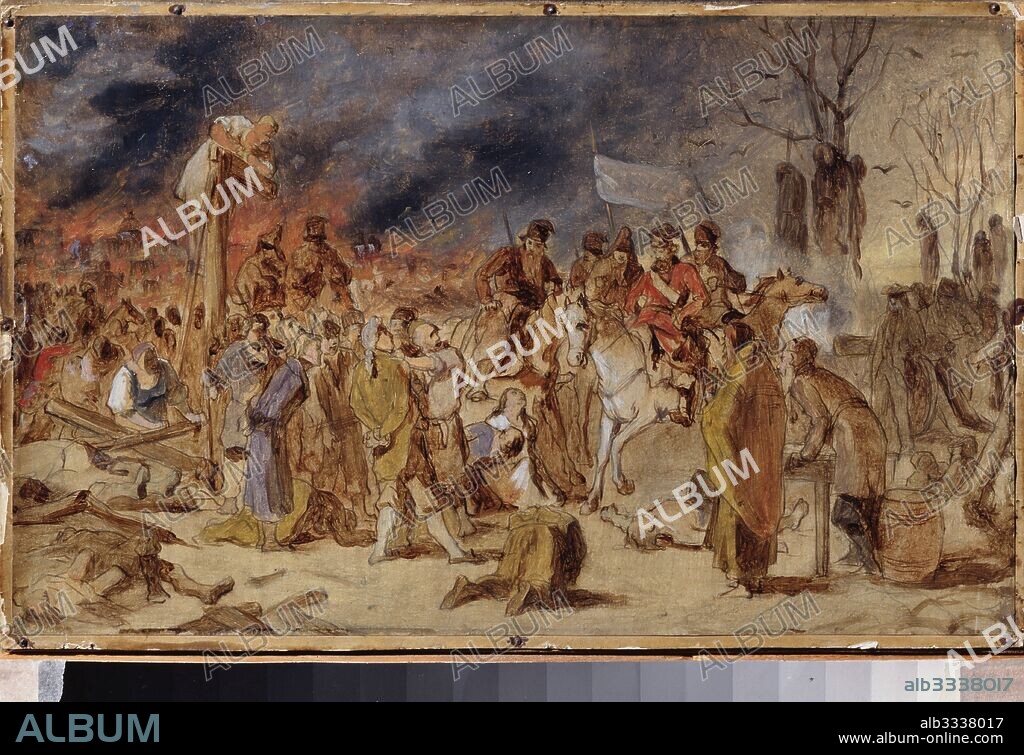 VASILI GRIGORYEVICH PEROV. The revolt of Pugachev in 1773.