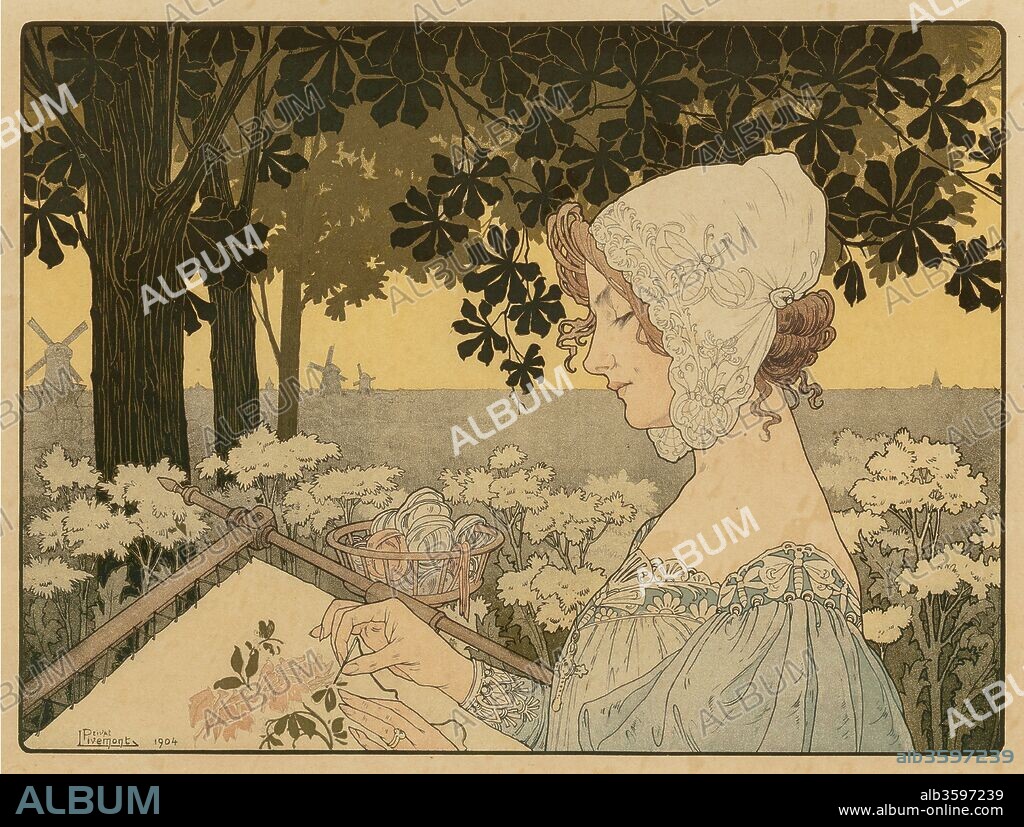 HENRI PRIVAT-LIVEMONT. The Embroiderer.