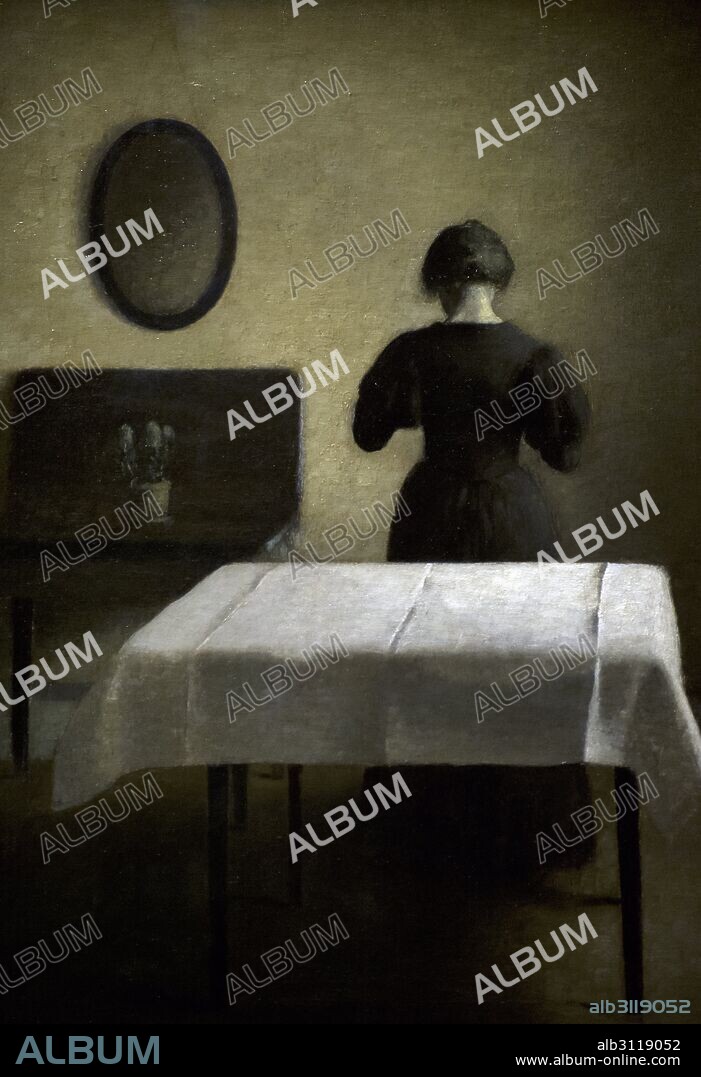 Vilhelm Hammershoi (1864-1919). Danish painter. Interior, 1898. National Museum. Stockholm. Sweden.