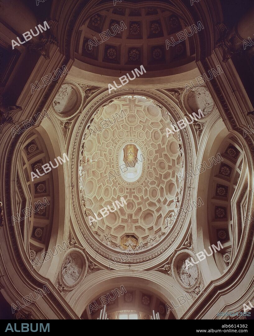 FRANCESCO BORROMINI (1599-1667). CUPULA DE LA IGLESIA DE SAN CARLOS DE LAS CUATRO FUENTES - 1634-1640 - BARROCO ITALIANO.