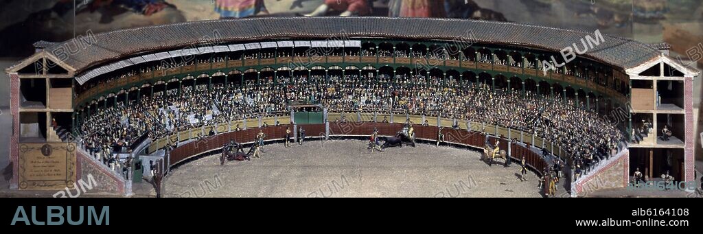MAQUETA DE LA PLAZA DE TOROS VIEJA DE MADRID.