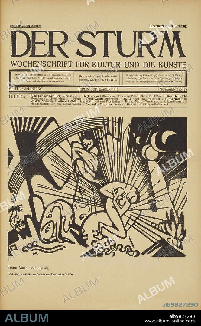 HISTORIC OBJECT. Der Sturm (The Storm), avant-garde art and literary magazine. September 1912.