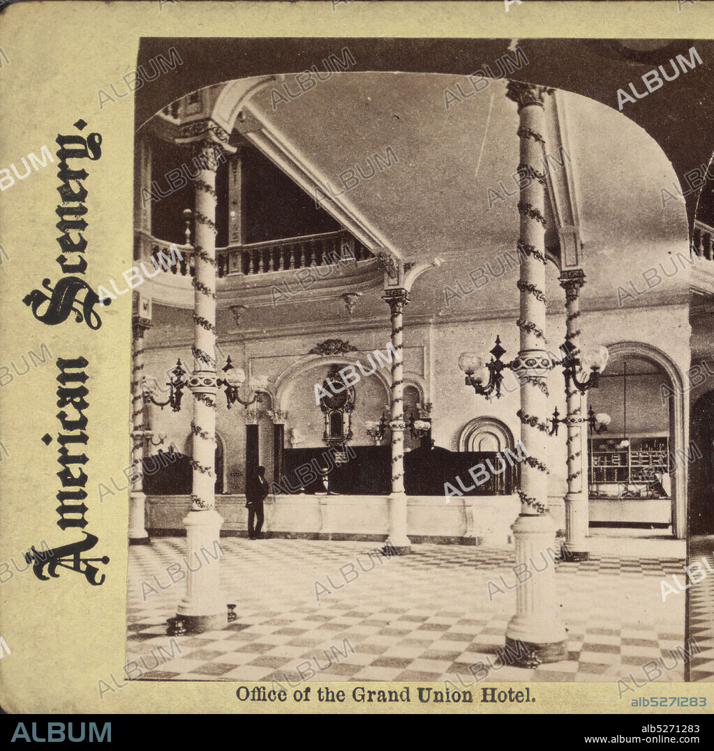 Office of the Grand Union Hotel., 1865, New York (State), Saratoga Springs, Saratoga Springs (N.Y.).