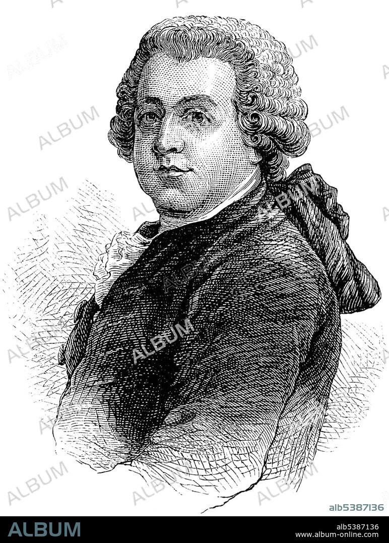 Historical drawing, US-American history, 18th century, portrait of John Adams, 1735 - 1826, second President of the United States of America