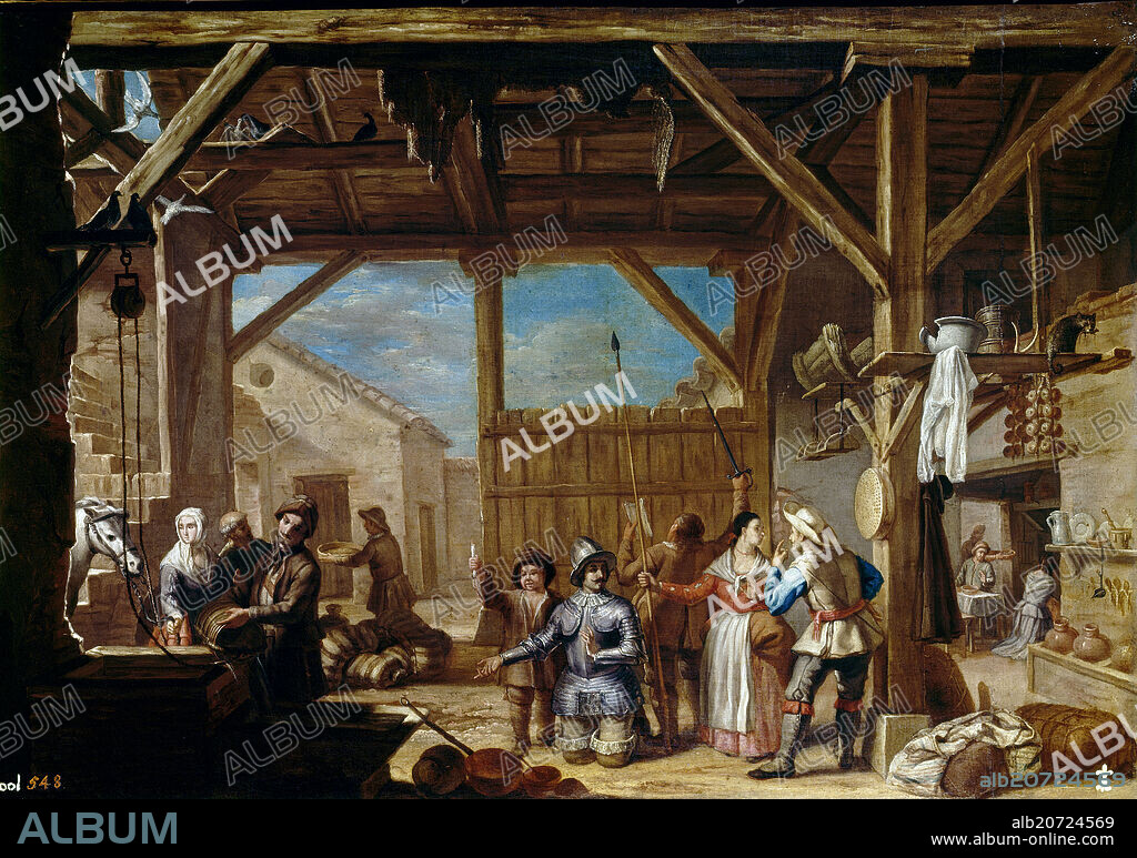 VALERO IRIARTE (1680-1741). DON QUIJOTE ARMADO CABALLERO - HACIA 1720 - OLEO/LIENZO - 54x78 cm - NP 1163.