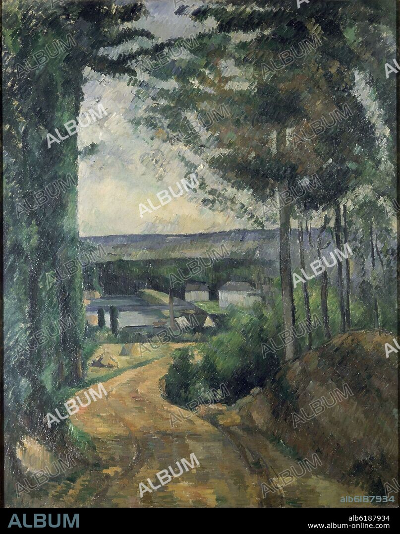 PAUL CEZANNE. 'La route vers l'étang', 1880, Óleo sobre lienzo, 92 x 75 cm.