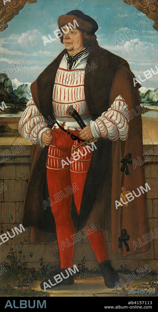Hans Wertinger (Landshut, ca. 1465/70 -1533). The Court Jester known as "Knight Christoph" (1515). Oil on canvas. 113 x 61.5 cm.