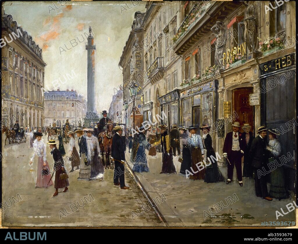 JEAN BERAUD. Workers leaving the Maison Paquin, in the Rue de La Paix.