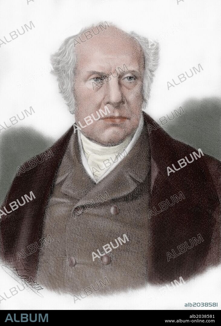 Pierre Antoine Berryer (1790-1868). French lawyer and speaker. Colored engraving.