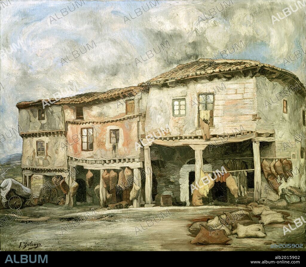 Ignacio Zuloaga / 'Casas del Botero de Lerma', 1926, Óleo sobre lienzo, 109 × 130 cm.