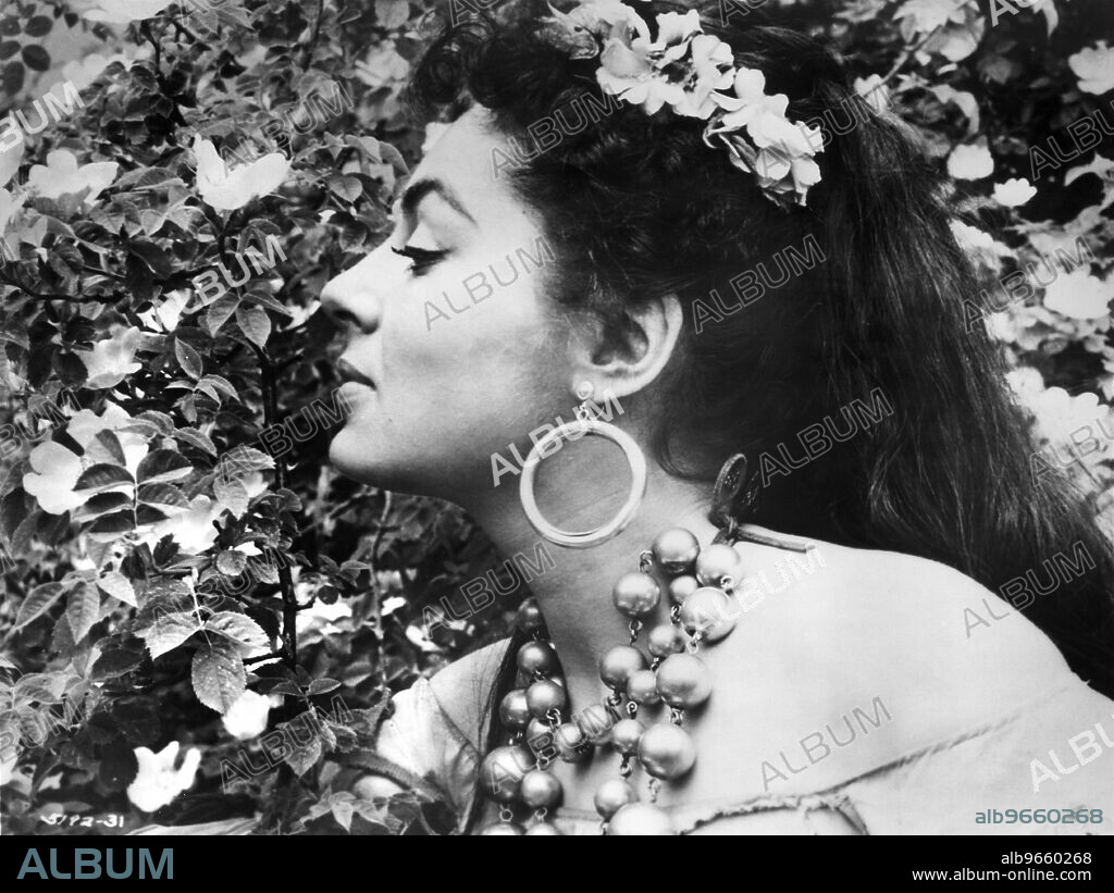 Viveca Lindfors, Publicity Portrait for the Swedish Film, "Singoalla" aka "Gypsy Fury (USA)", "The Wind is my Lover" (UK), "The Mask and the Sword" (UK), Monogram Pictures Corp., 1949.