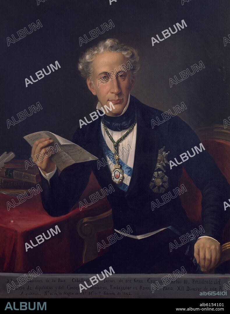 ANÓNIMO. FRANCISCO MARTINEZ DE LA ROSA (1787-1862) - POLITICO Y ESCRITOR ESPAÑOL - PRESIDENTE DEL GOBIERNO EN 1822 Y ENTRE 1834 Y 1835.