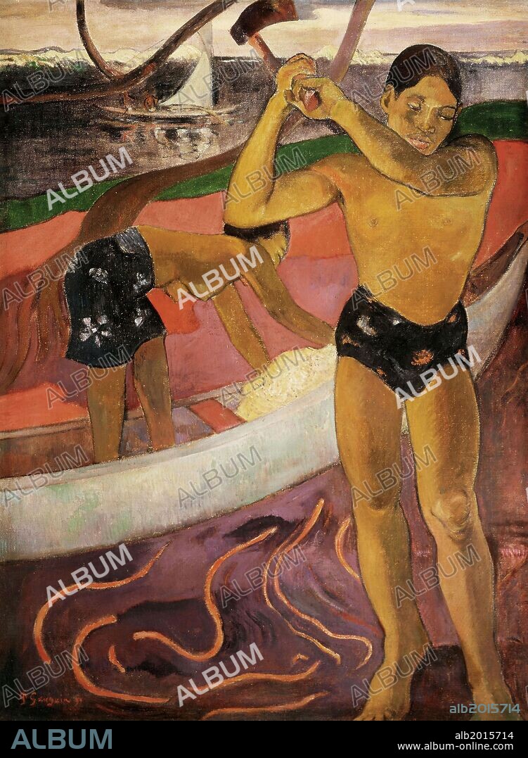 EUGÈNE HENRI PAUL GAUGUIN. Paul Gauguin / 'The Man with an Axe', 1891, Oil on canvas, 92.7 x 70 cm.