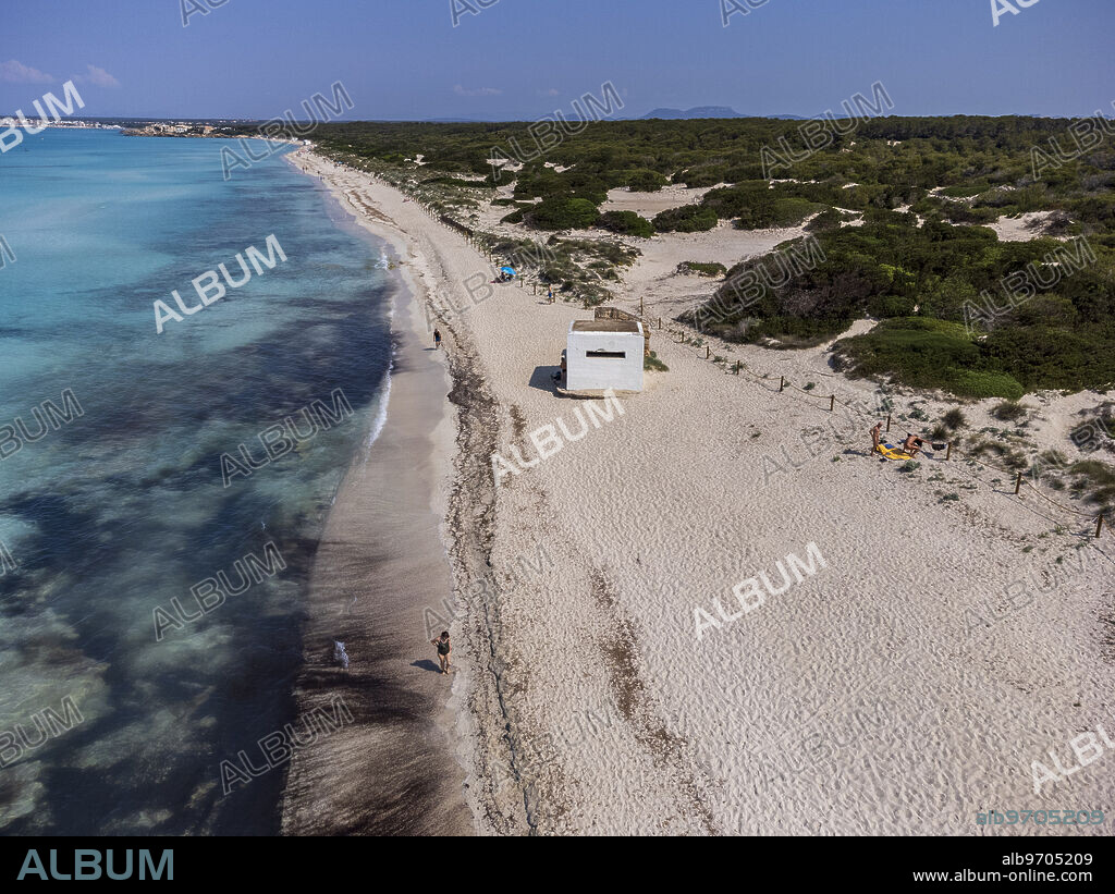 Es Trenc beach, Campos, Majorca, Balearic Islands, Spain.