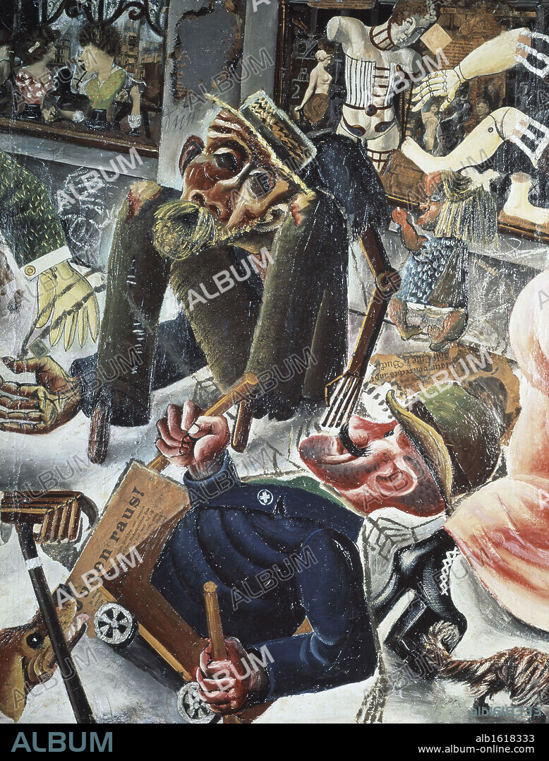 La Rue de Prague by Otto Dix, 1920, 1891-1969, Germany, Stuttgart, Staatsgalerie.