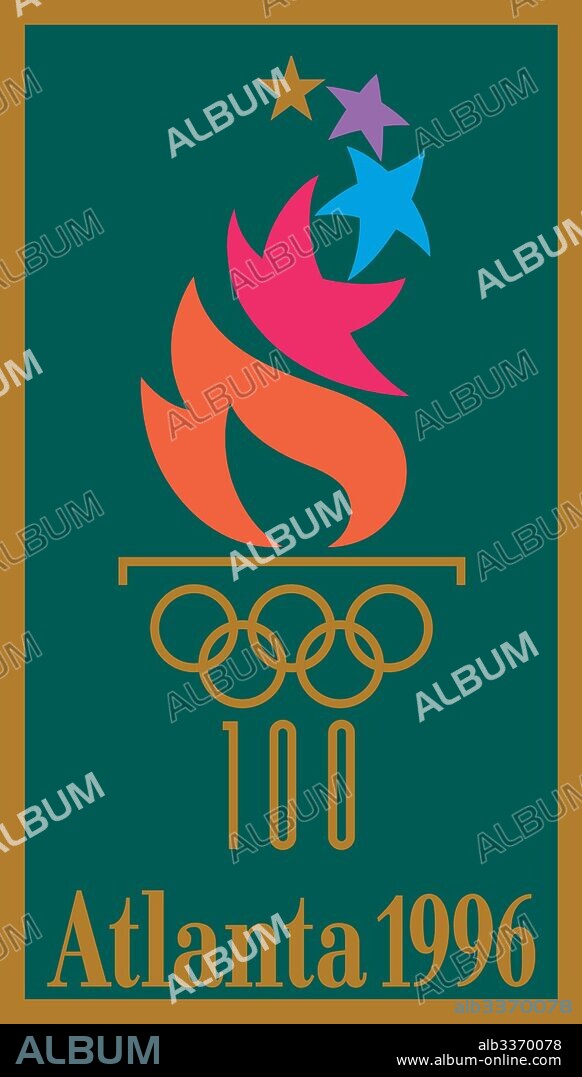 ANONYMOUS. Official poster for the 1996 Summer Olympics in Atlanta.