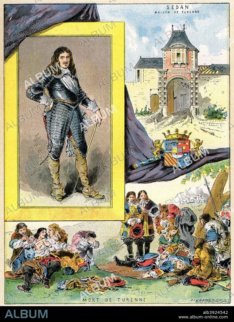 Turenne, Henri de La Tour d?Auvergne, marshal of France, 1898. A print from Les Français Illustres, by Gustave Demoulin, Hachette, Paris, 1898.