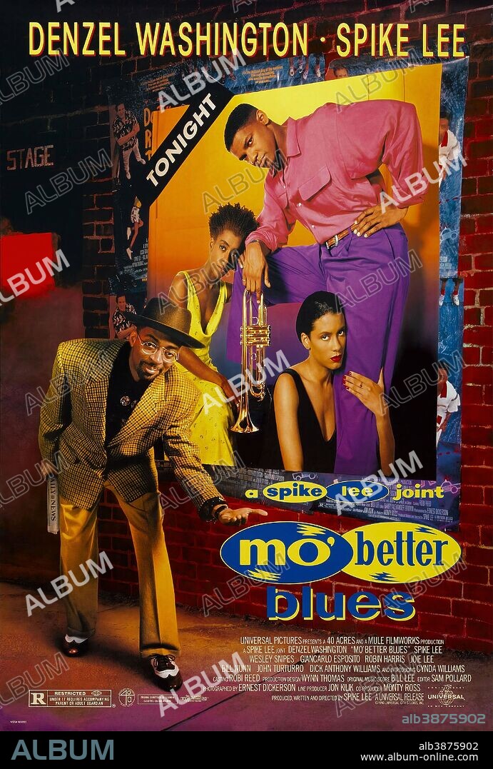 Poster of MO' BETTER BLUES, 1990, directed by SPIKE LEE. Copyright UNIVERSAL PICTURES.