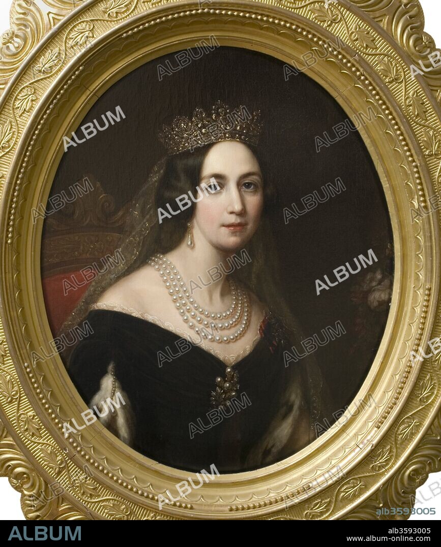 SOPHIE ADLERSPARRE. Portrait of Joséphine of Leuchtenberg (1807-1876), Queen of Sweden and Norway.