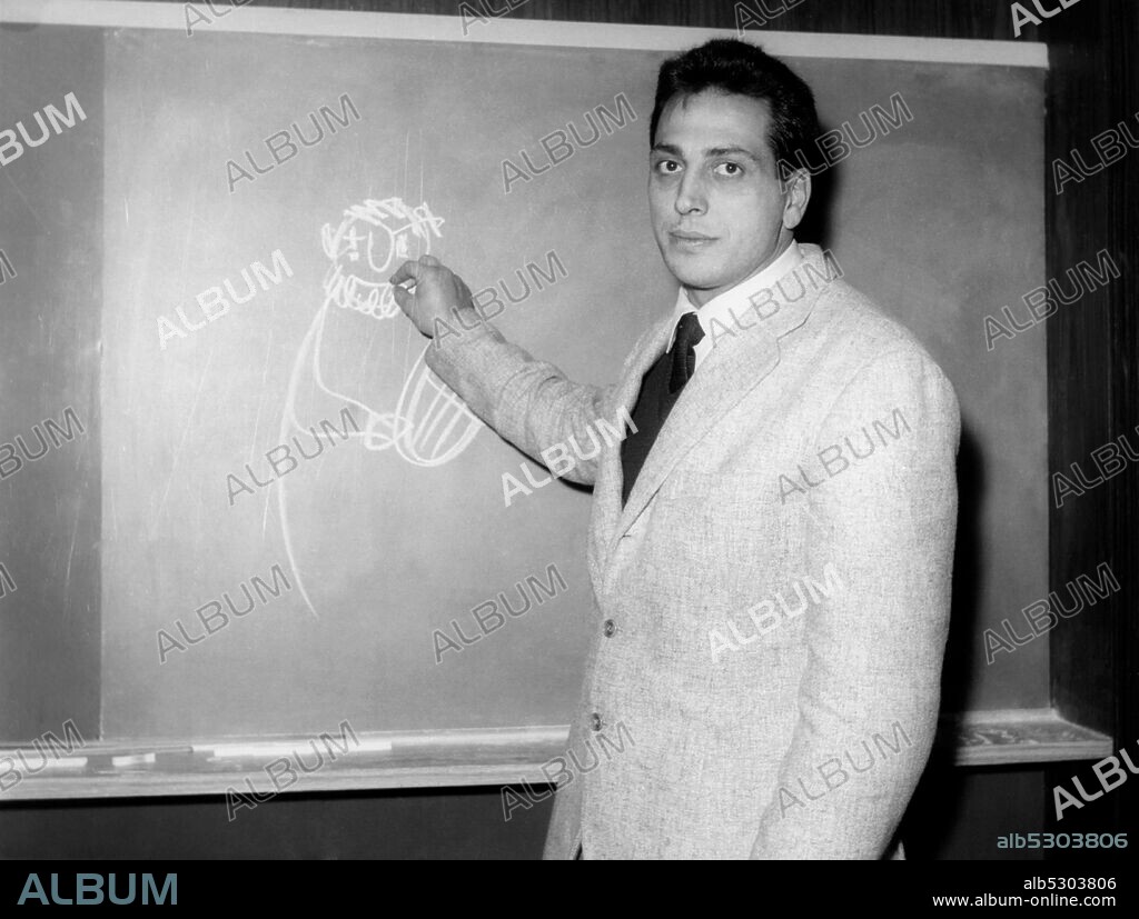 Literacy. Alberto Manzi During The Television Programme "non È Mai Troppo Tardi". 1964.