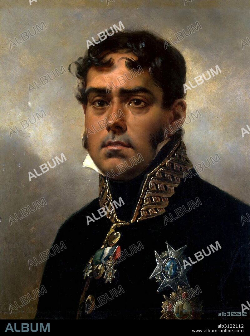 Anónimo. Pablo Morillo (1755-1837).Militar castellano. Fue enviado a América para sofocar la rebelión independentista, pero fue derrotado por Bolívar en Boyacá (1819).Recibió los títulos de Conde de Cartagena i Marqués de la Puerta.