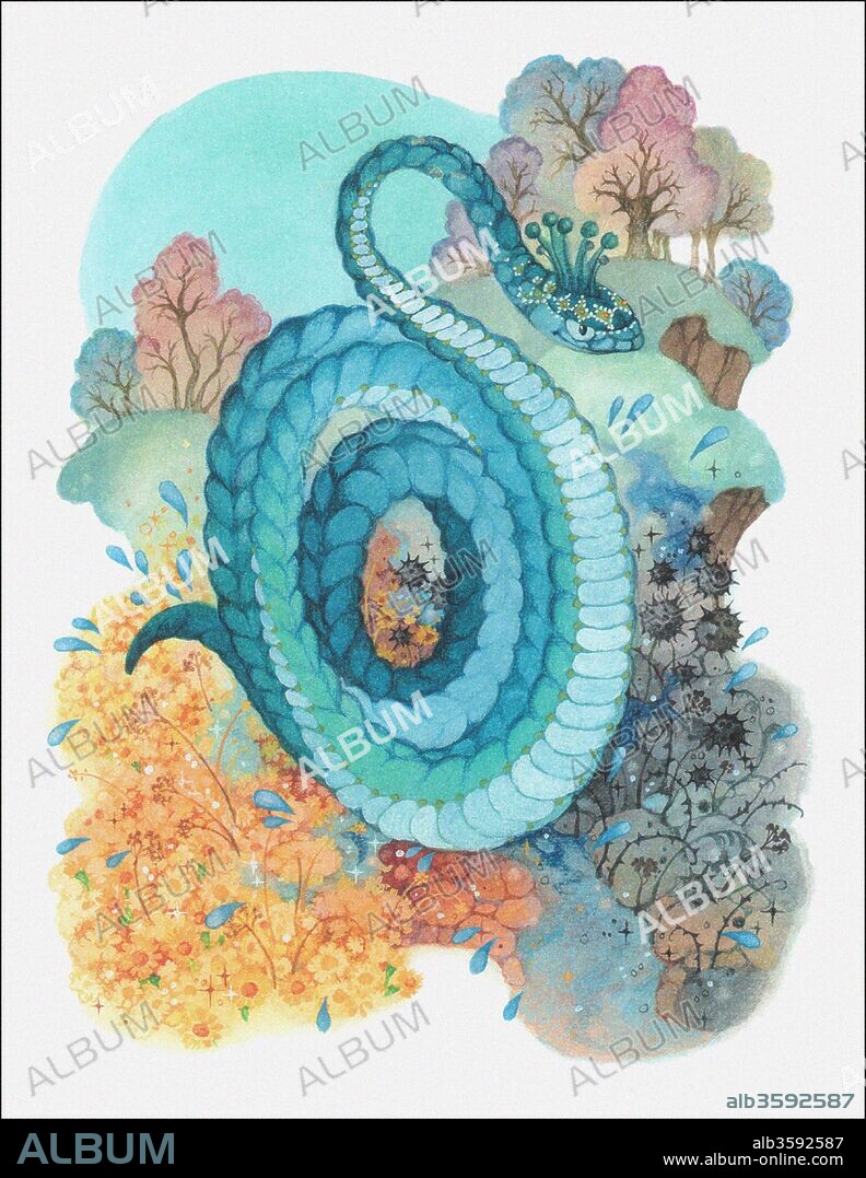 OLGA IONAYTIS. Illustration for the Book "Silver Hoof. Tales and legends" by Pavel Bazhov.