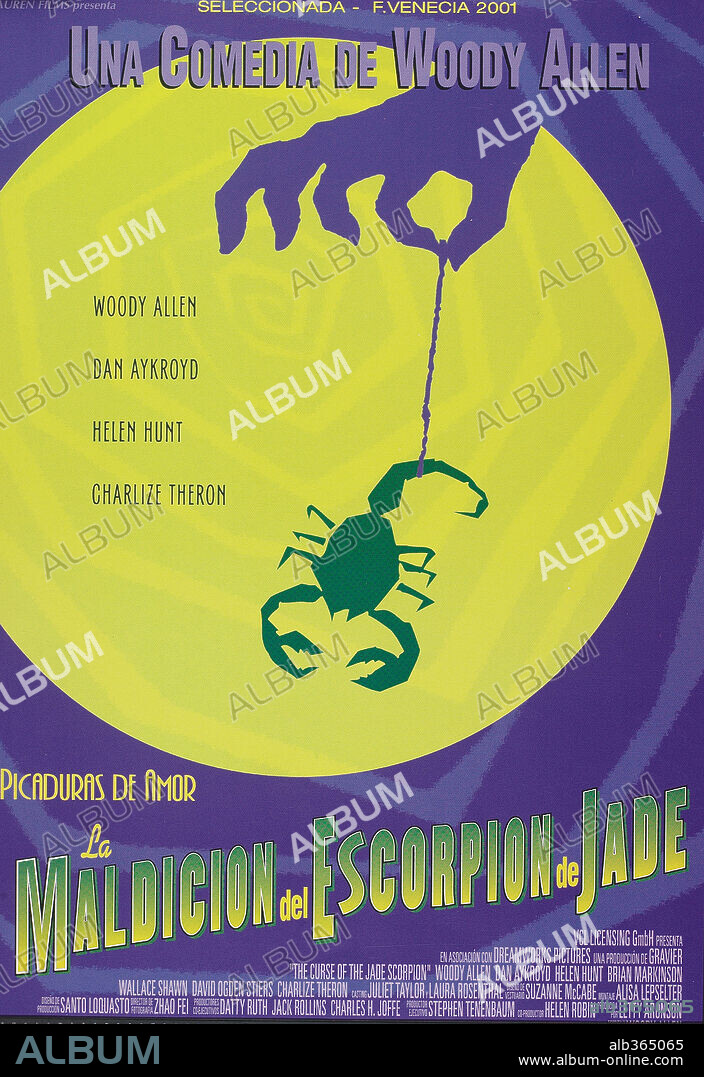 Poster de LA MALDICIÓN DEL ESCORPIÓN DE JADE, 2001 (THE CURSE OF THE JADE SCORPION), dirigida por WOODY ALLEN. Copyright DREAMWORKS.