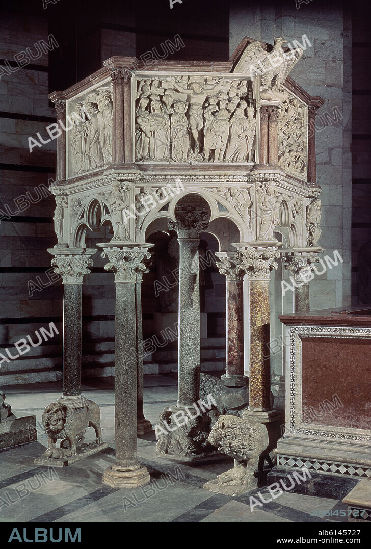 NICOLA PISANO 1220-284 Y GIOVANNI PISANO. PULPITO DE LA CATEDRAL DE SIENA. 1266-1268.