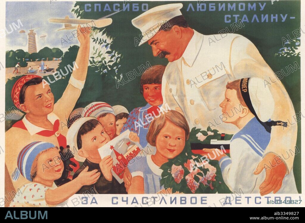 VIKTOR IWANOVICH GOVORKOV. Thanks to dear Stalin for a happy childhood! (Poster).