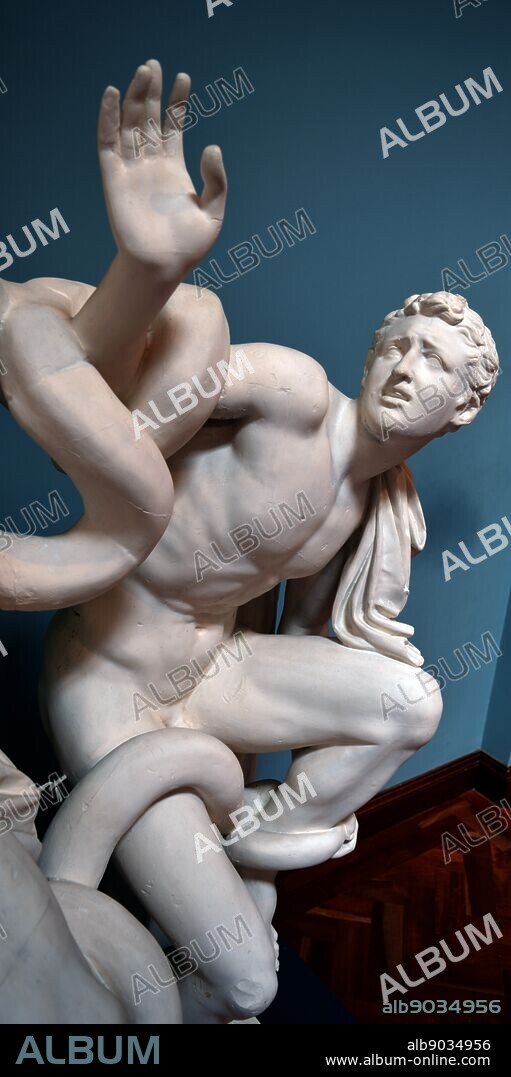 Laocoon, from Rome, c. 50-20 BC. The Trojan priest and his sons struggle with two flesh-eating snakes that had been sent as a divine punishment for the priests' crimes. The group was found in Rome in 1506 and is perhaps the single best known sculpture from antiquity.
