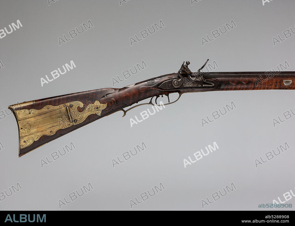 GEORGE SCHREYER. Flintlock Longrifle, American, Pennsylvania, York County, ca. 1795.