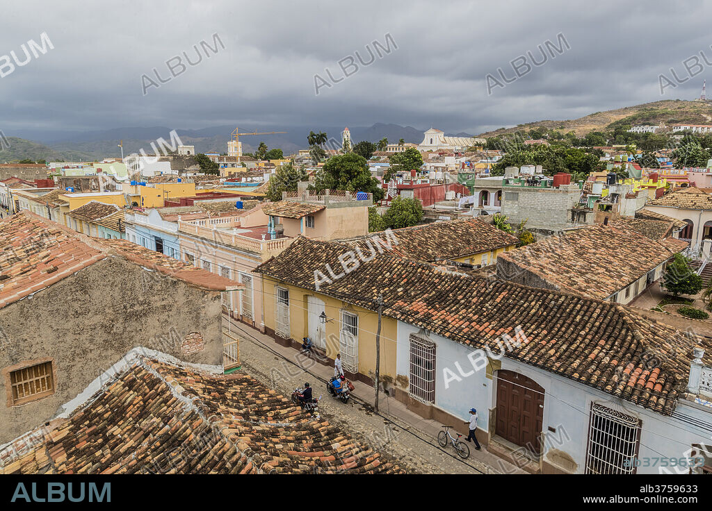 A view of the Plaza Mayor, Trinidad, UNESCO World Heritage Site, Cuba, West Indies, Caribbean, Central America.
