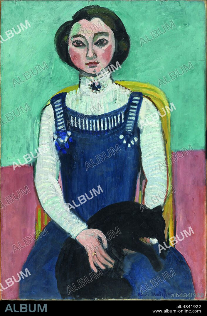 HENRI MATISSE. Marguerite with a Black Cat.