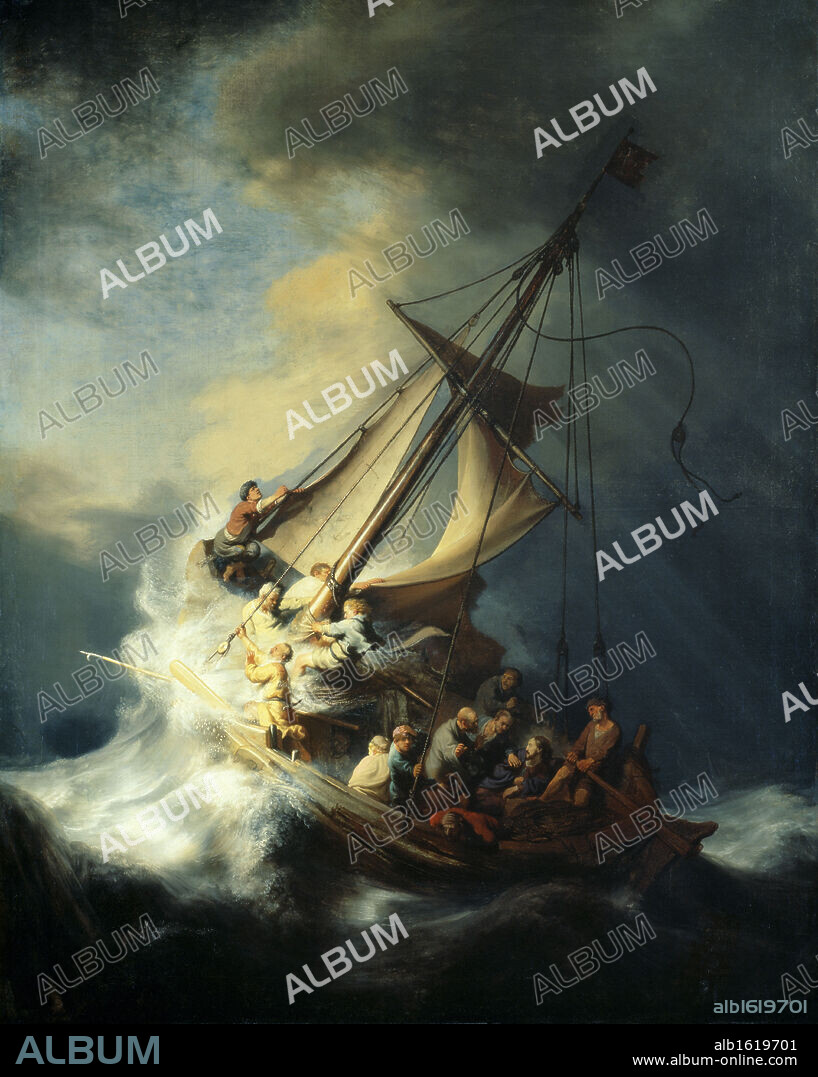 The Storm on the Sea of Galilee  1633  Rembrandt Harmensz van Rijn (1606-1669 Dutch)  Oil on canvas  Isabella Stewart Gardner Museum, Boston.