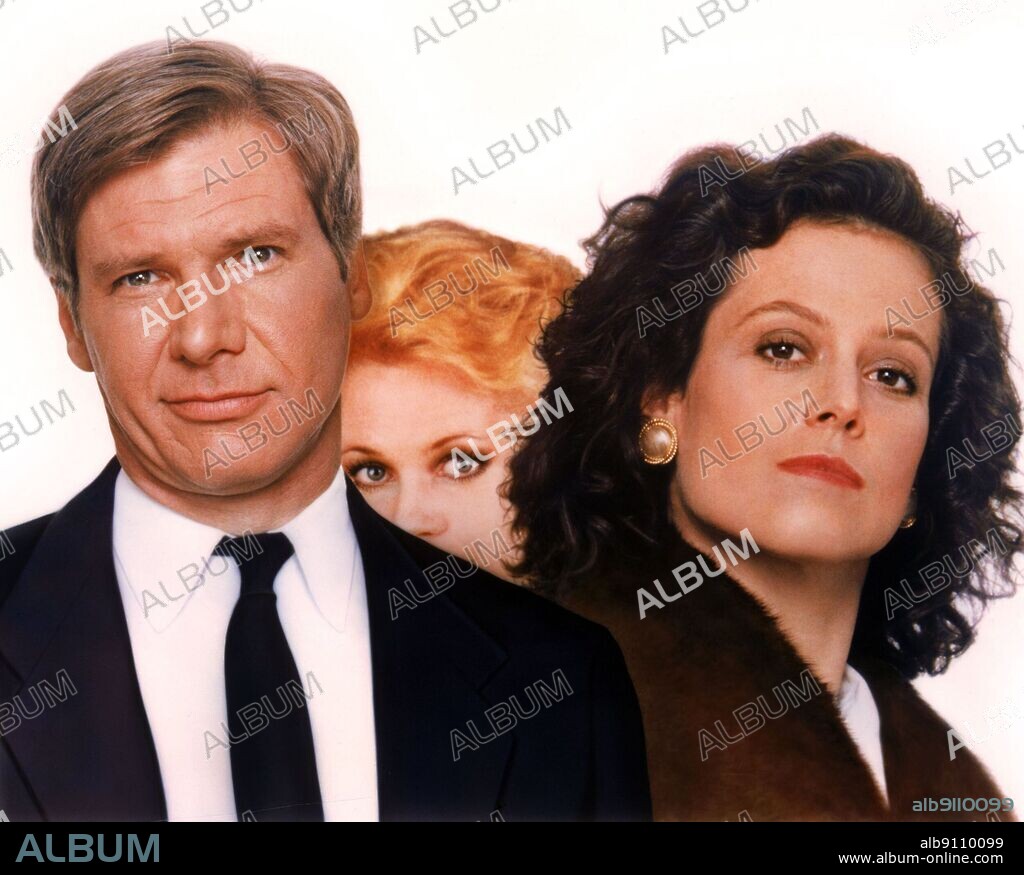 HARRISON FORD, MELANIE GRIFFITH et SIGOURNEY WEAVER dans WORKING GIRL - QUAND LES FEMMES S'EN MÊLENT, 1988 (WORKING GIRL), réalisé par MIKE NICHOLS. Copyright 20TH CENTURY FOX.