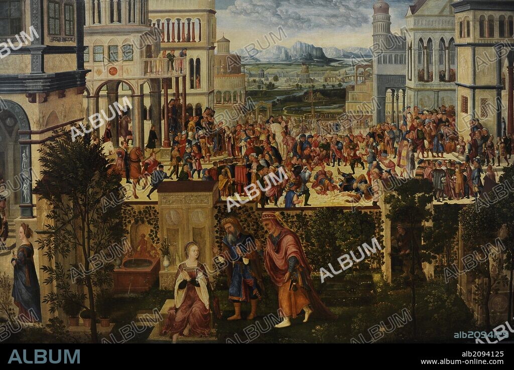 HANS SCHOEPFER THE ELDER. ARTE RENACIMIENTO. Hans Schöpfer el Viejo (1505-1569). Pintor alemán. "Susana y los Viejos". Alte Pinakothek (Pinacoteca antigua). Munich. Alemania. Europa.