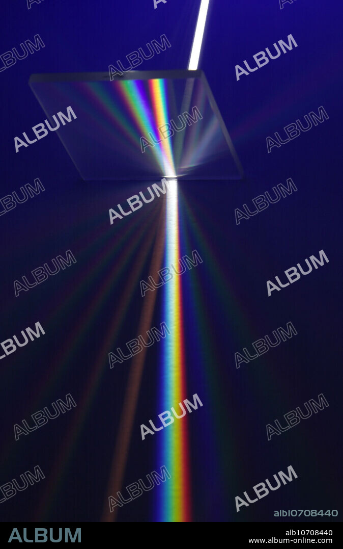 White Light Dispersed By Diffraction Grating