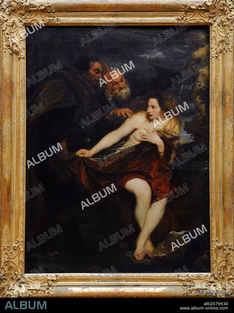ARTE BARROCO. FLANDES. Anton van Dyck (1599? -1641). Pintor flamenco, especializado en la elaboración de retratos. "Susana y los Viejos" o "Susana en el baño". 1621-1622. Oleo sobre lienzo. Alte Pinakothek (Pinacoteca Antigua). Munich. Alemania. Europa.