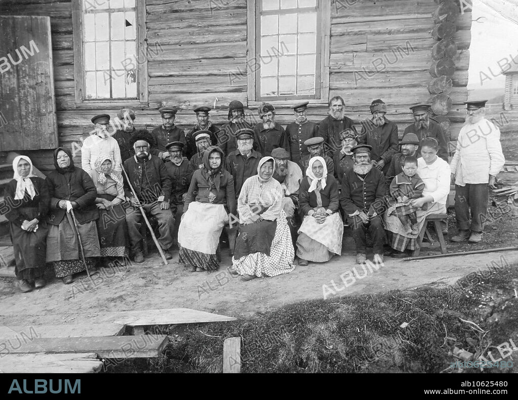 Political prisoners, 1890.  This photograph is from a collection consisting of an album and individual photographs preserved in the Aleksandrovsk Municipal History and Literature Museum "A.P. Chekhov and Sakhalin" in Alekandrovsk-Sakhalinskiy, Sakhalin Island (off Russia's southeast coast). The photographs were taken on Sakhalin Island during the late 19th and early 20th centuries and provide rare glimpses of the island's settlements, prisons, and inhabitants. Sakhalin Island was used by imperial Russia as a penal colony and place of exile for criminals and political prisoners. Between 1869 and 1906, more than 30,000 inmates and exiles endured the difficult conditions of the forced-labor colony on the island. The collection depicts public life and institutions in the town of Aleksandrovsk Post, convicts working under harsh conditions or in chains, and political prisoners. The photographs also show the daily life both of the Nivkh people, indigenous to the northern part of the island, and the Russian settler population.