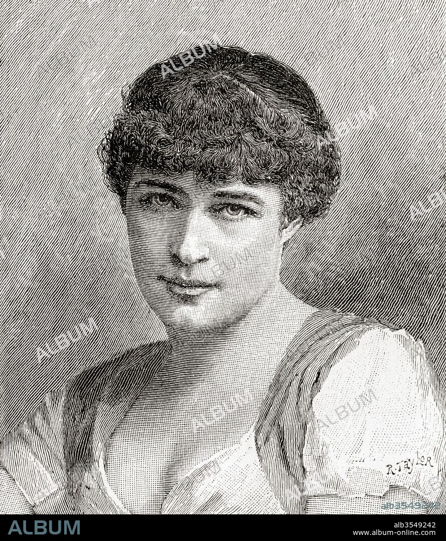 Lillie Langtry or Lily Langtry, born Emilie Charlotte Le Breton, 1853 – 1929. English actress. From The Strand Magazine, Vol I January to June, 1891.